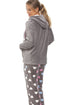 Multi Coloured Heart Print Supersoft Grey Pyjama Set