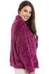 Camille Womens Button Up Rose Embossed Bed Jackets 