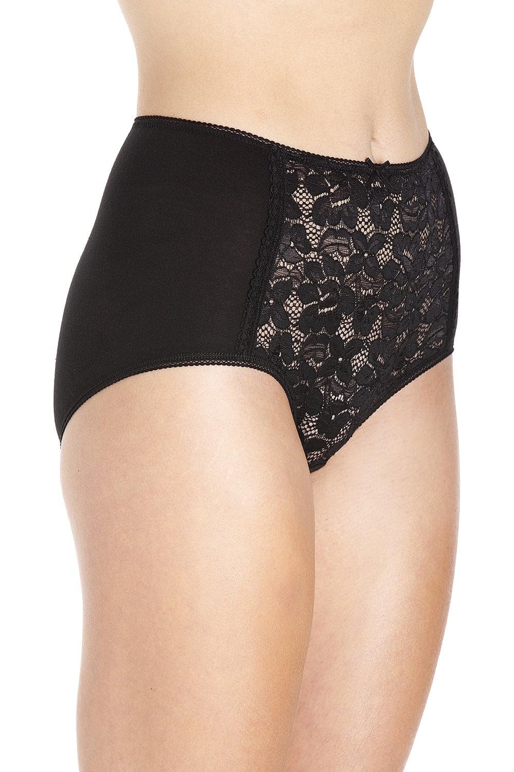 Womens 3 Pack Lace Front Full Briefs