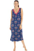 Womens Floral Print Spandex Knee Length Chemises