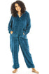 Camille Women's Hooded Super Soft Fleece Onesie Ladies Zip Jumpsuit