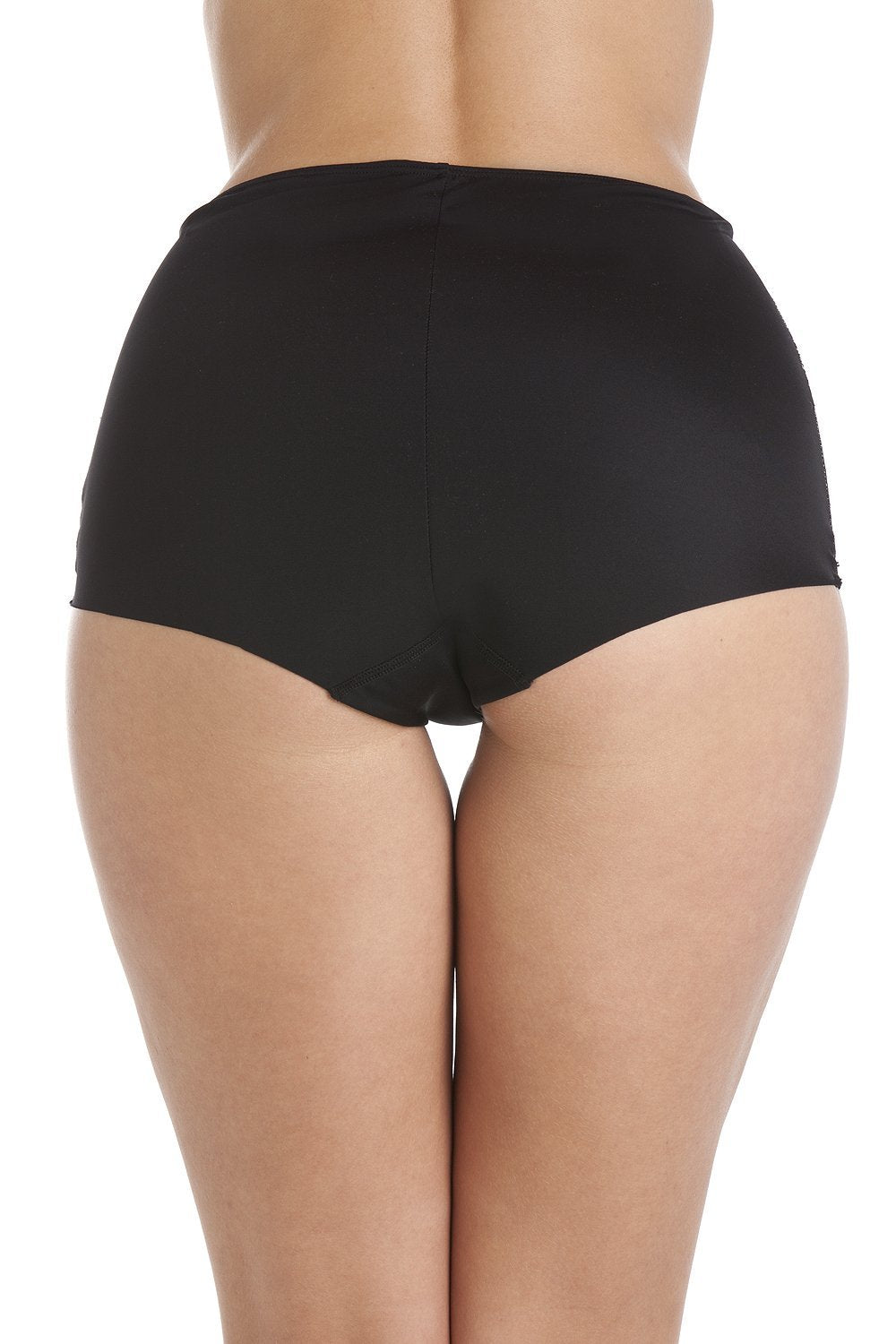 Two Pack Black Seamfree High Waist Floral Mesh Briefs