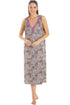 Womens Floral Print Spandex Knee Length Chemises