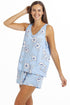 Womens Short Floral Print Spandex Pyjama Set