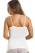 Ivory Floral Lace Trim Camisole Top