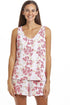 Womens Short Floral Print Spandex Pyjama Set