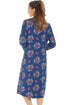 Womens Floral Print Spandex Knee Length Long Sleeve Nightdresses