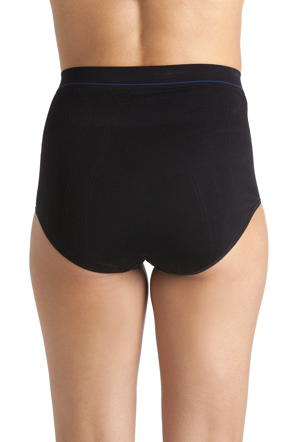 Two Pack Black Seamfree High Waist Shapewear Control Briefs