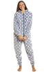 Womens Multi Coloured Spot Print Supersoft Grey Onesie