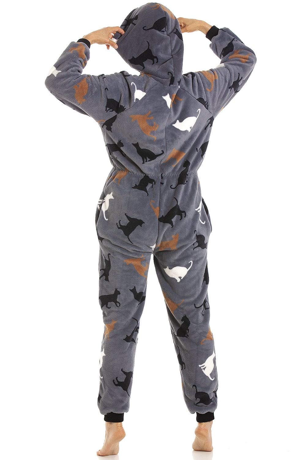Camille Womens Animal Print Soft Fleece Onesies