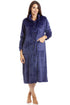 Womens Rose Embossed Button Up Housecoat