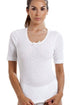 Womens Short Sleeved Round Neck Thermal T-Shirt
