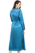 Camille Womens Teal Long Satin Wraps