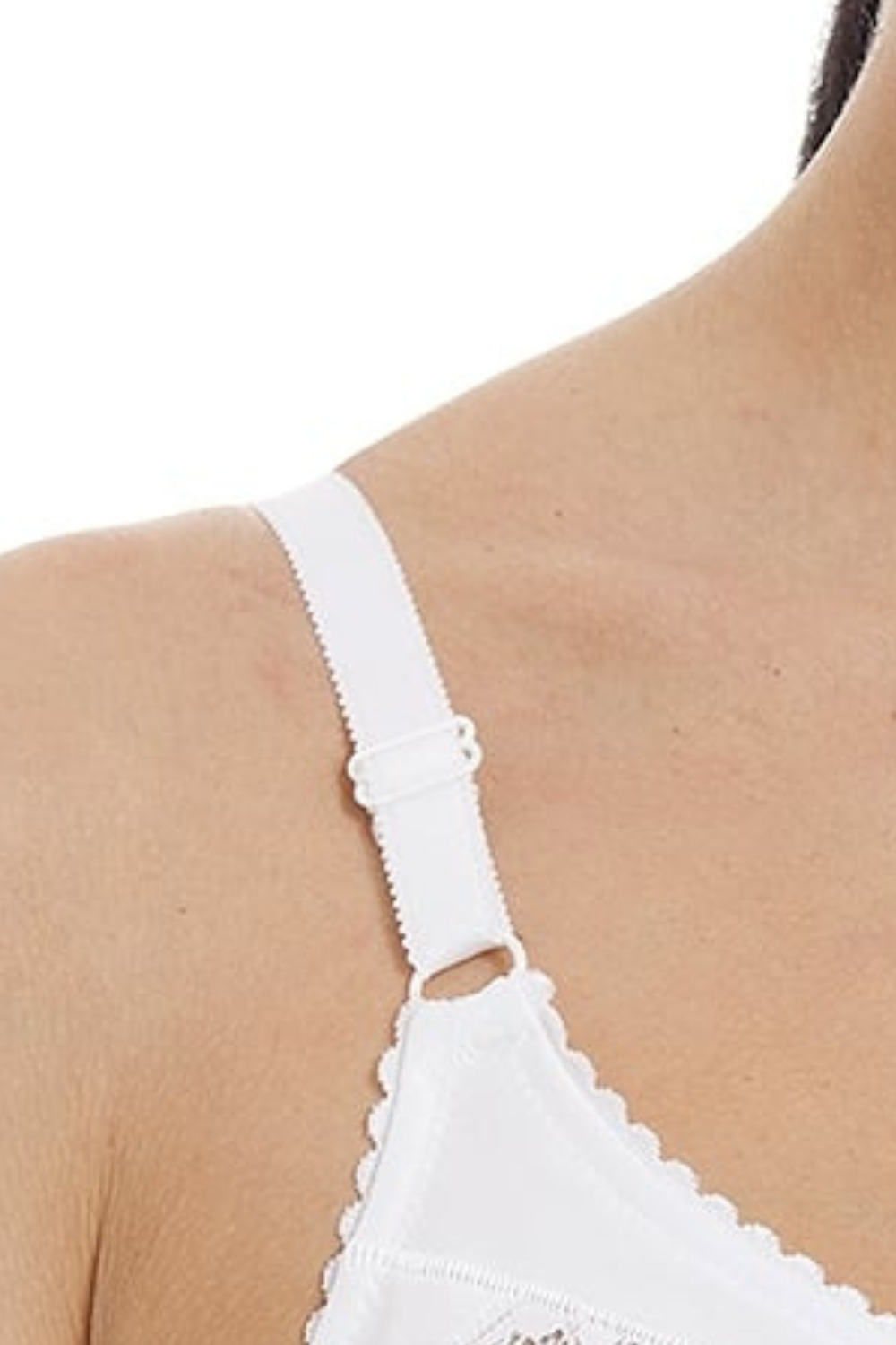 White Non Wired Half Lace Soft Cup Bra