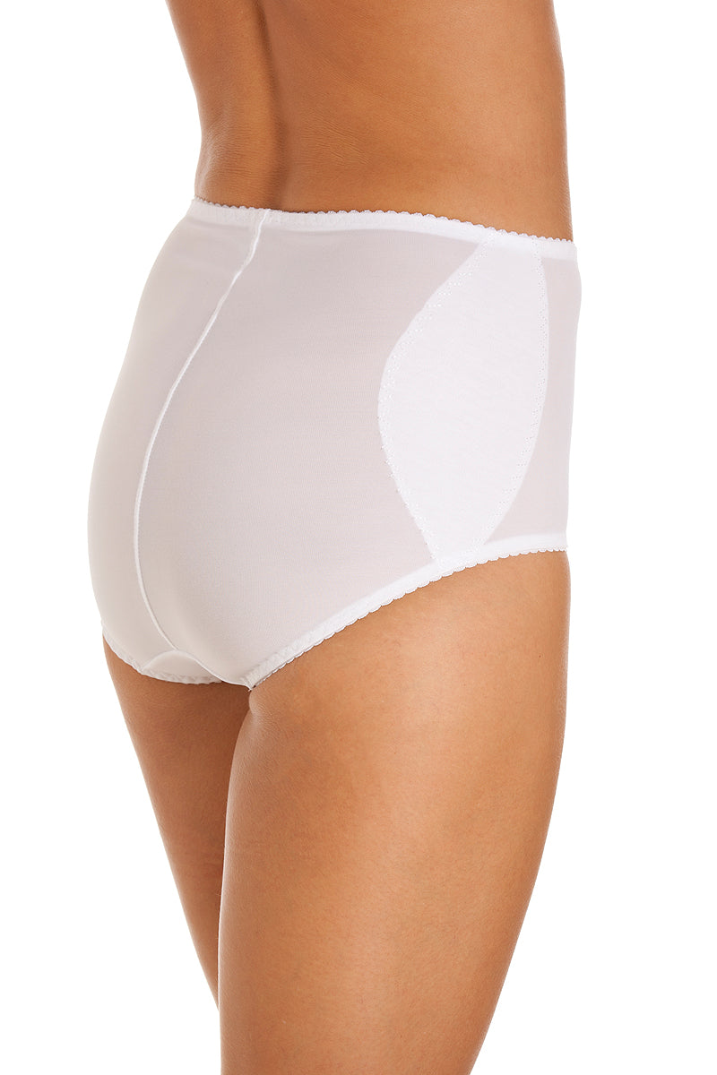 Womens Two Pack White Lace Control Shapewear Briefs