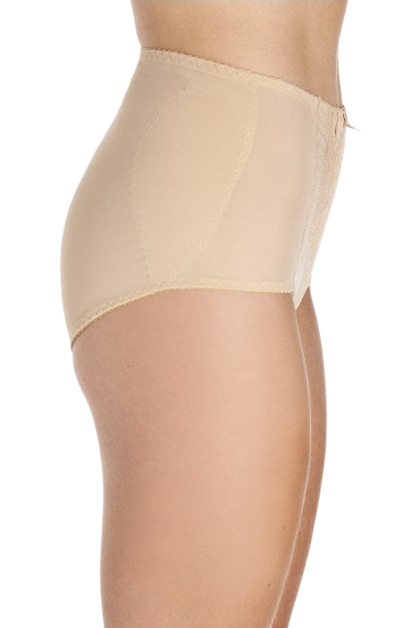 Womens Two Pack Beige Lace Control Shapewear Briefs