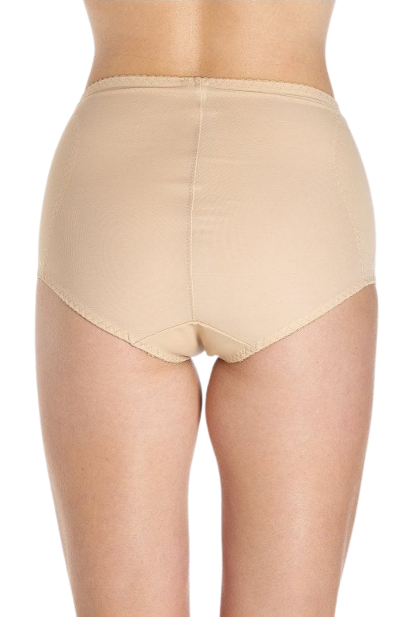 Womens Two Pack Beige Lace Control Shapewear Briefs