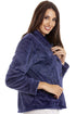Camille Womens Button Up Rose Embossed Bed Jackets 