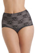 Two Pack Grey Seamfree High Waist Floral Mesh Briefs