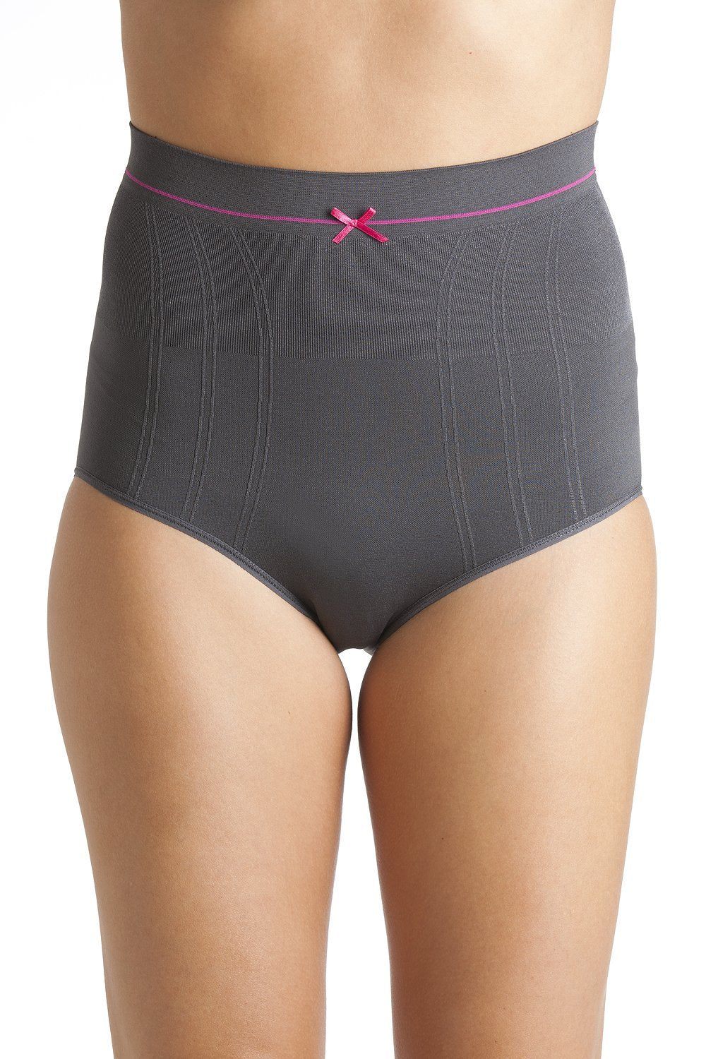 Two Pack Grey Seamfree High Waist Shapewear Control Briefs