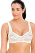 Womens Ivory Non Wired Soft Cup Lace Bra