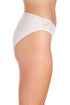 Womens Three Pack White Floral Lace Front High Leg Briefs