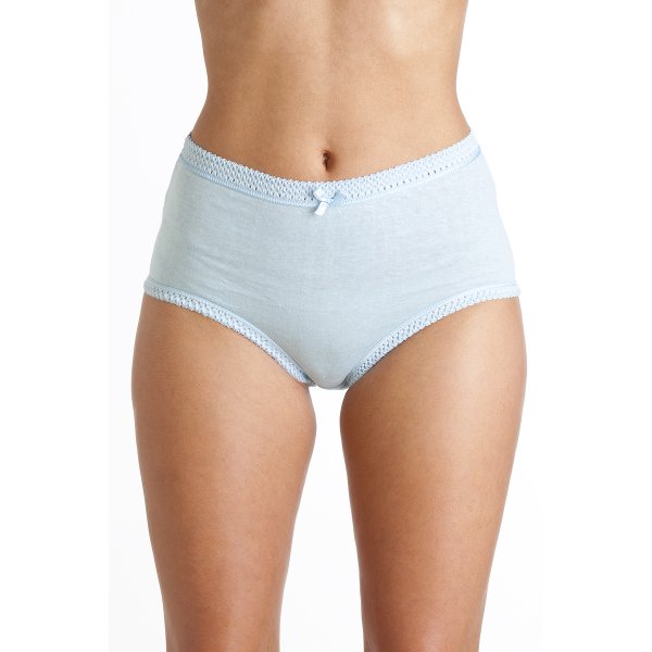 Womens 3 Pack 100% Cotton Purple Mix Full Briefs