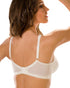 Womens Ivory Non Wired Floral Lace Bra