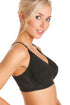 Womens Cotton Comfort Non Wire Soft Cup Black Bra