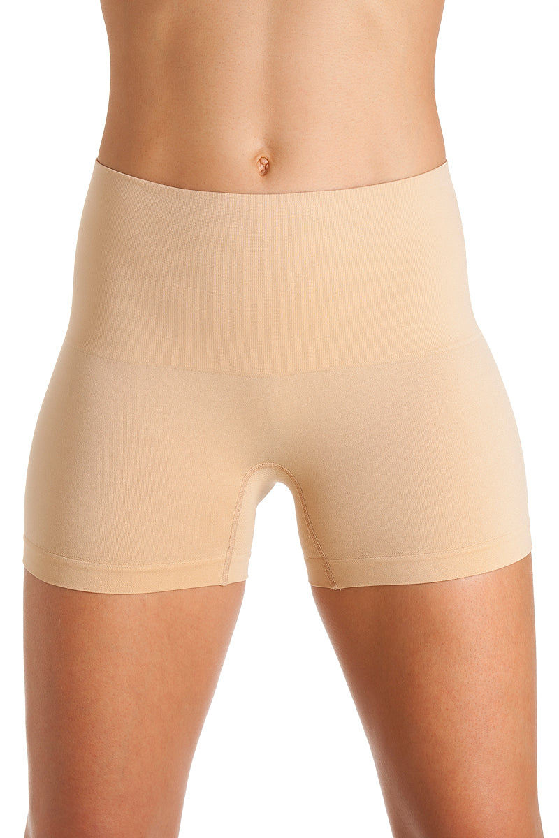 Womens Beige Seamfree Shapewear Comfort Control Short 2 Pack