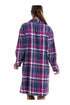 Navy Checkered Long Sleeve Button Front Nightshirt