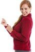 Womens Zip Front Soft Textured Fleece Bed Jackets