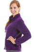 Womens Zip Front Soft Textured Fleece Bed Jackets