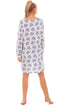 Blue Floral And Leaf Lightweight White Nightdress