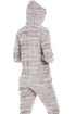 Womens Supersoft Fleece Marble Grey Hooded Onesie