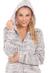 Womens Supersoft Fleece Marble Grey Hooded Onesie