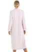Womens Supersoft Button Front Pink Housecoat