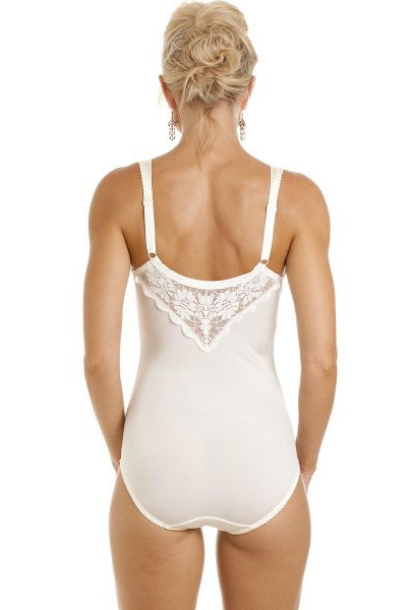 Ivory Underwired Non Padded Floral Lace Shapewear Body
