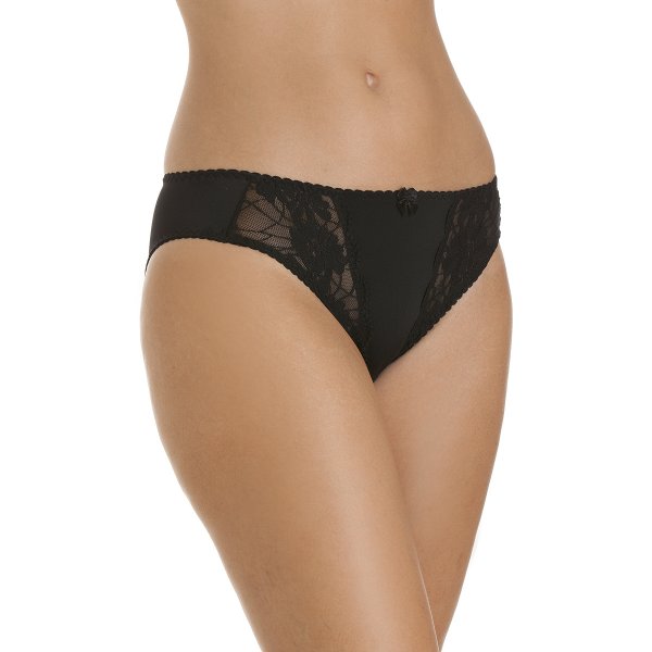 Womens Three Pack Classic Style Black Lace Briefs