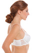 Womens White Floral Lace Non Padded Underwired Bra