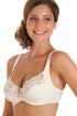 Womens Ivory Underwired Lace Full Cup Bra