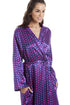 Purple with Pink Polka Dot Luxury Satin Dressing Gown