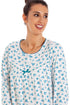 Womens 100% Cotton Long Sleeved Floral Nightdress