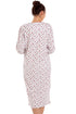 Womens 100% Cotton Long Sleeved Floral Nightdress