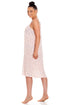 Womens Light Pink Knee Length Chiffon Chemise