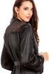 Camille Womens Black Long Satin Wraps