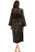 Camille Womens Black Long Satin Wraps