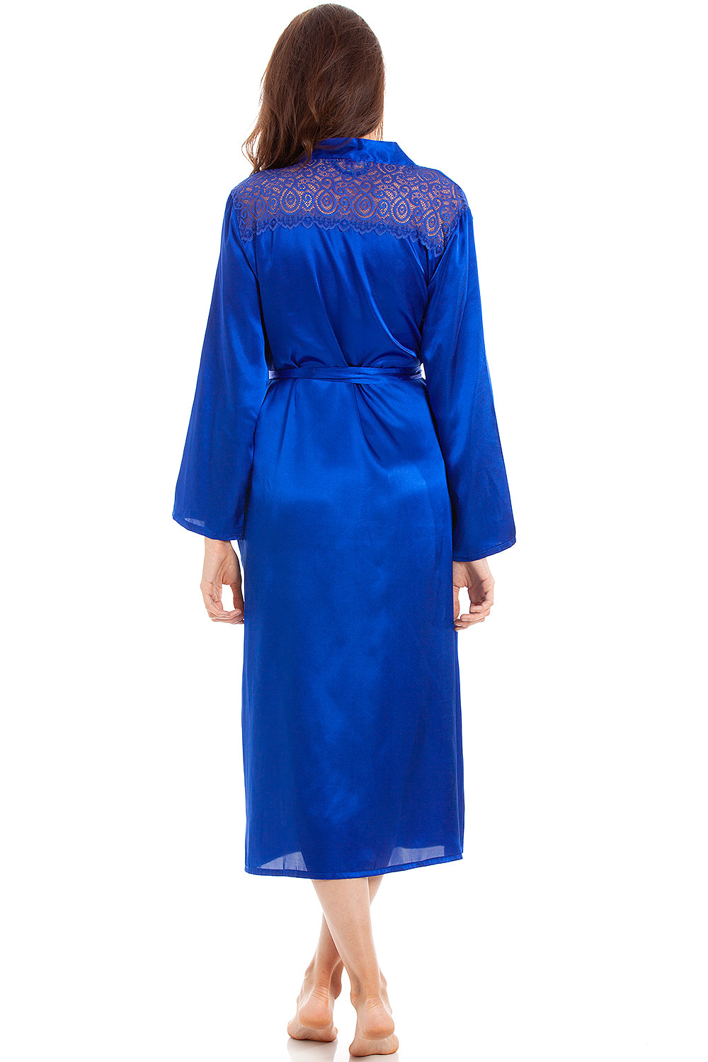 Camille Womens Blue Long Satin Wraps