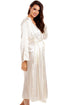 Camille Womens Cream Long Satin Wraps