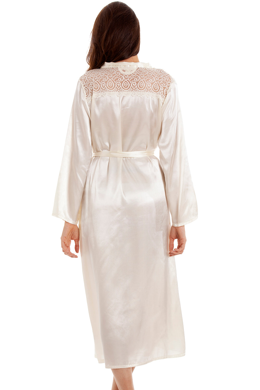 Camille Womens Cream Long Satin Wraps